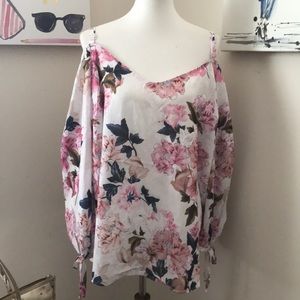 Floral Torrid Cold Shoulder Blouse